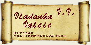 Vladanka Valčić vizit kartica